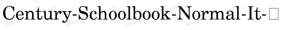 Century-Schoolbook-Normal-It字体转换