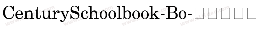 CenturySchoolbook-Bo字体转换
