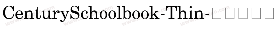 CenturySchoolbook-Thin字体转换