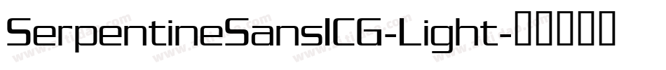 SerpentineSansICG-Light字体转换