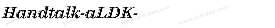 Handtalk-aLDK字体转换