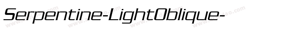 Serpentine-LightOblique字体转换
