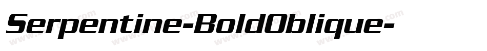 Serpentine-BoldOblique字体转换