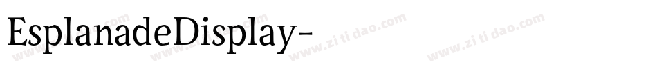 EsplanadeDisplay字体转换