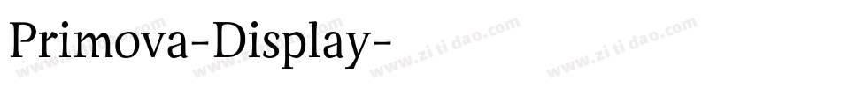 Primova-Display字体转换 Primova-Display字体转换