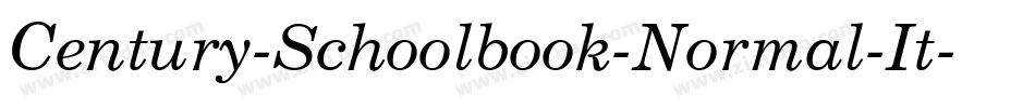 Century-Schoolbook-Normal-It字体转换