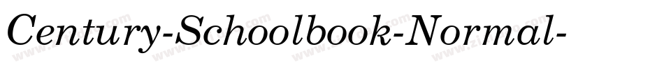 Century-Schoolbook-Normal字体转换