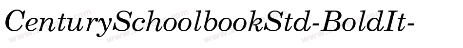 CenturySchoolbookStd-BoldIt字体转换