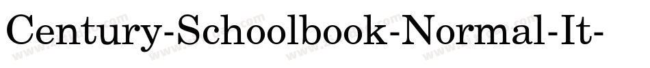 Century-Schoolbook-Normal-It字体转换