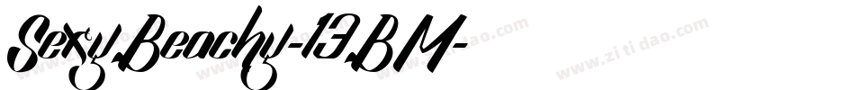 SexyBeachy-13BM字体转换