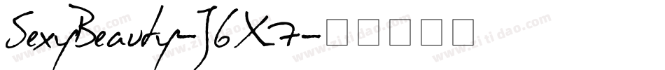 SexyBeauty-J6X7字体转换
