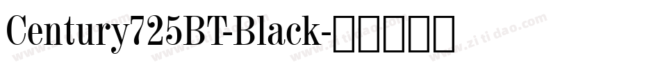 Century725BT-Black字体转换