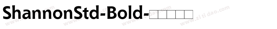 ShannonStd-Bold字体转换