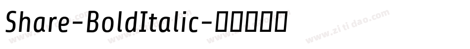 Share-BoldItalic字体转换