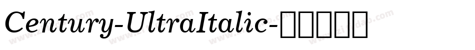Century-UltraItalic字体转换