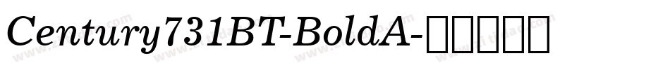 Century731BT-BoldA字体转换
