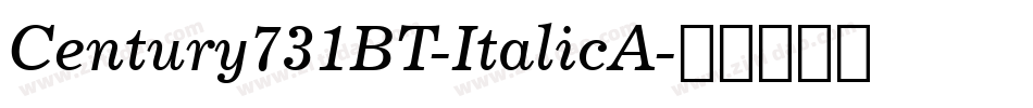 Century731BT-ItalicA字体转换