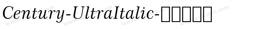 Century-UltraItalic字体转换