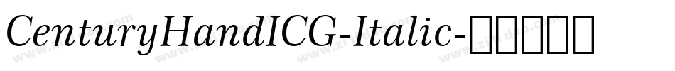 CenturyHandICG-Italic字体转换