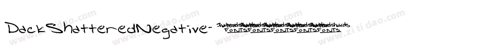 DackShatteredNegative字体转换