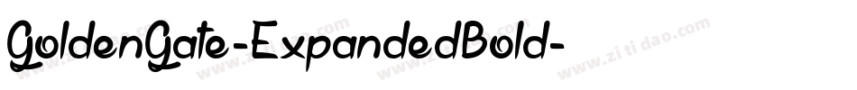 GoldenGate-ExpandedBold字体转换