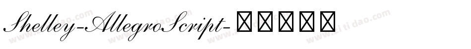 Shelley-AllegroScript字体转换
