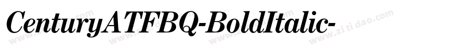 CenturyATFBQ-BoldItalic字体转换