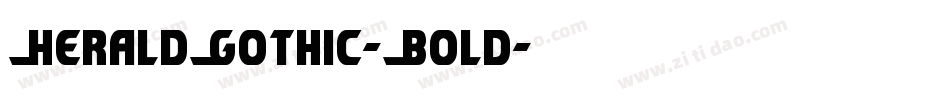 HeraldGothic-Bold字体转换