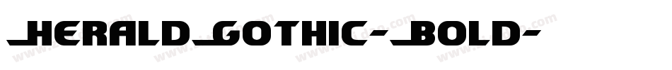 HeraldGothic-Bold字体转换