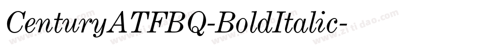 CenturyATFBQ-BoldItalic字体转换