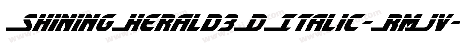 ShiningHerald3DItalic-RmJv字体转换