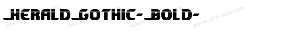 HeraldGothic-Bold字体转换