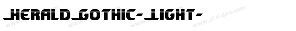 HeraldGothic-Light字体转换