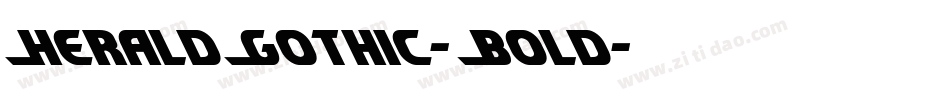 HeraldGothic-Bold字体转换