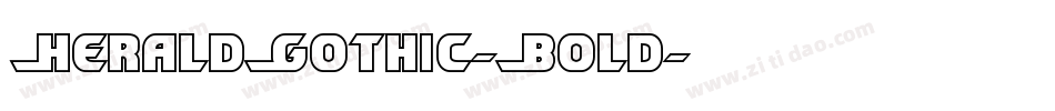 HeraldGothic-Bold字体转换