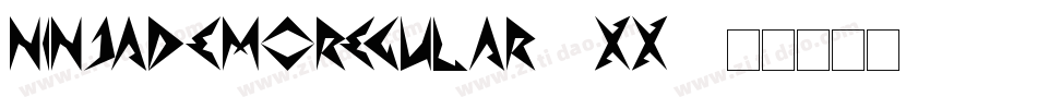 NinjaDemoRegular-2Xx8字体转换