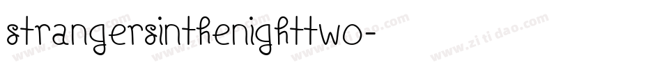 StrangersInTheNightTwo字体转换