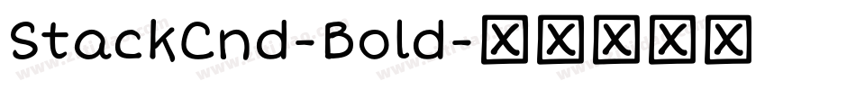 StackCnd-Bold字体转换