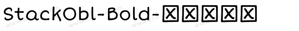 StackObl-Bold字体转换