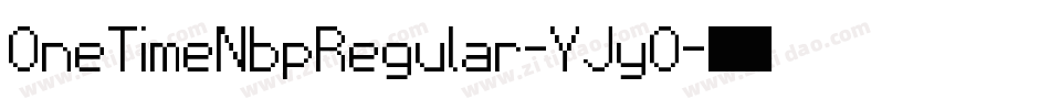 OneTimeNbpRegular-YJyO字体转换