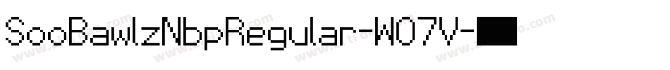 SooBawlzNbpRegular-WO7V字体转换