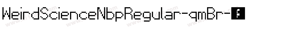 WeirdScienceNbpRegular-qmBr字体转换