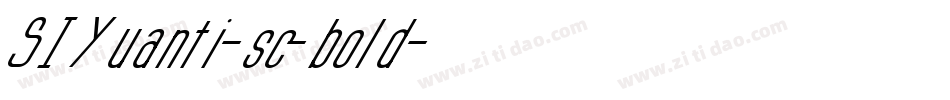 SIYuanti-sc-bold字体转换