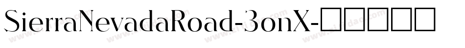 SierraNevadaRoad-3onX字体转换