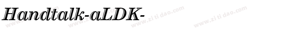 Handtalk-aLDK字体转换
