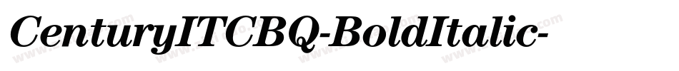 CenturyITCBQ-BoldItalic字体转换