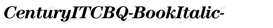 CenturyITCBQ-BookItalic字体转换