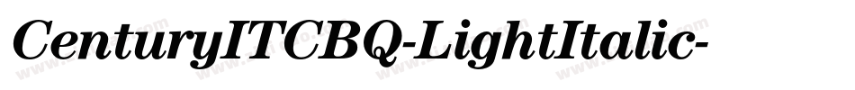 CenturyITCBQ-LightItalic字体转换