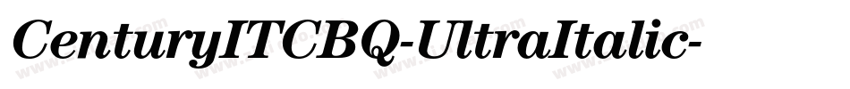 CenturyITCBQ-UltraItalic字体转换