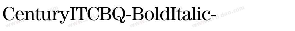 CenturyITCBQ-BoldItalic字体转换